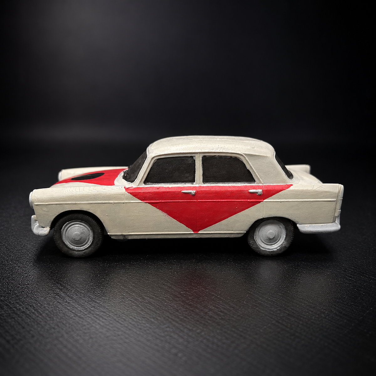 Coche de asistencia vintage años 60 – Vehículo en miniatura de ciclismo (impresión 3D)