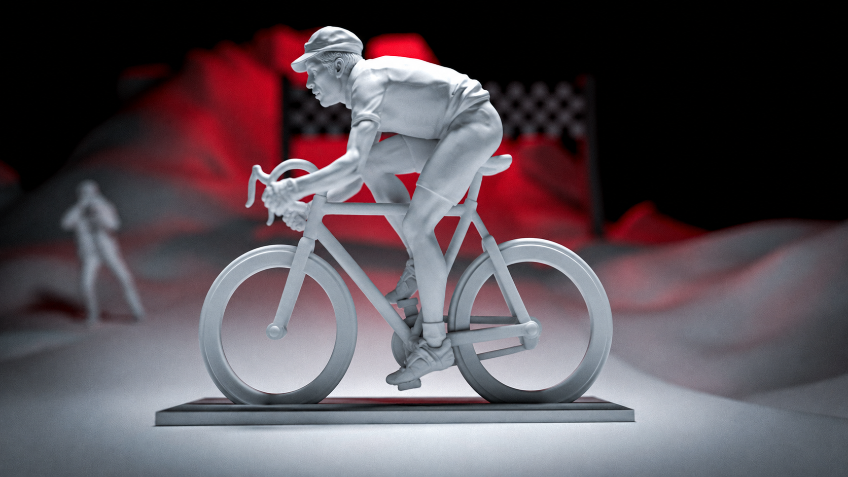 L'Extraterrestre – Figurine Cycliste Miniature (Impression 3D)